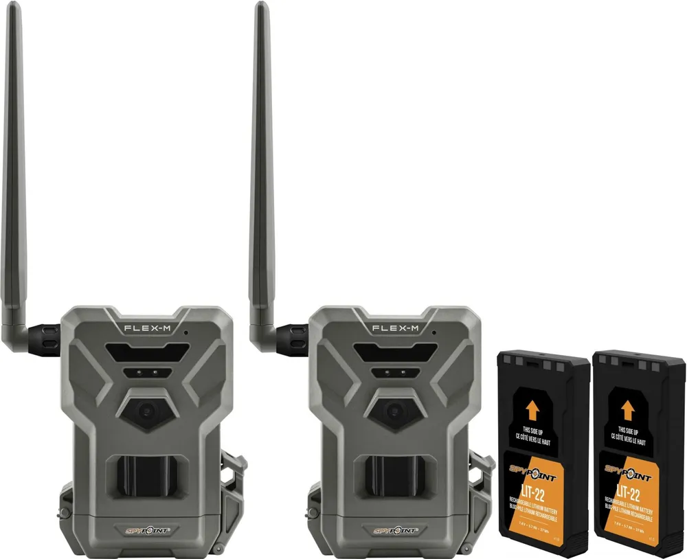 SPYPOINT FLEX-M Wildkamera 2er Pack + 2 LIT22 Akkus