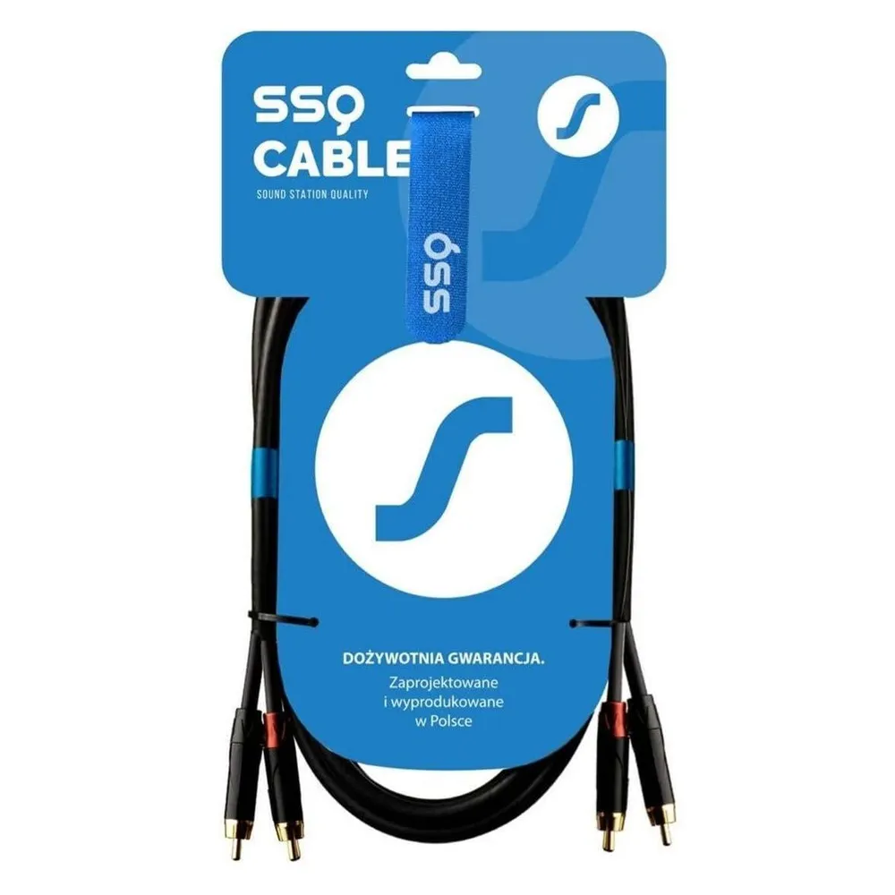 SSQ RCARCA2 SS-1432 Kabel 2x RCA - 2x RCA 2 m Schwarz