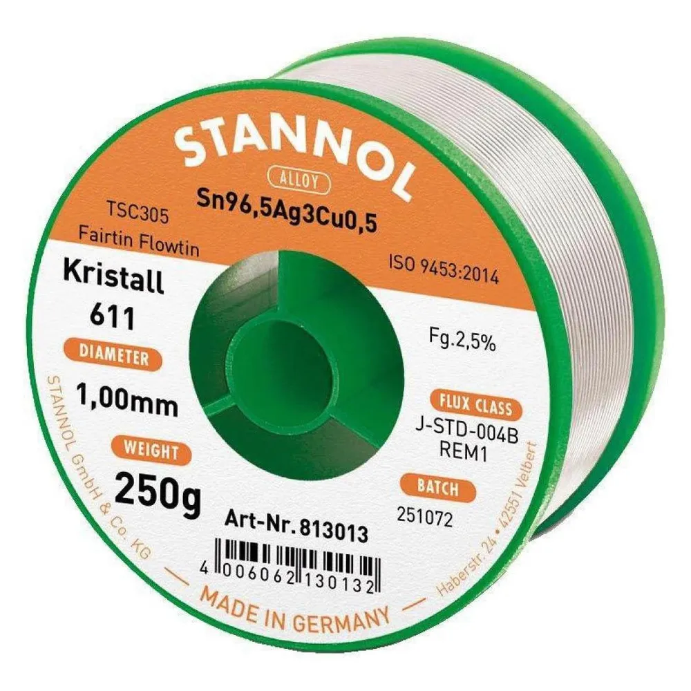Stannol Lötdraht 611 2,5% Ø 1,0 (Lötzinn)