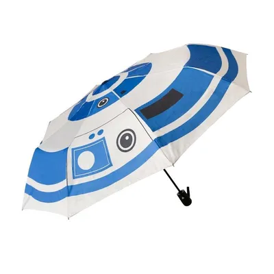 Regenschirm Star Wars R2-D2 Vollgröße Achteck Blau Weiss
