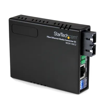 StarTech.com MCM110SC2 Netzwerk Medienkonverter 100 Mbit/s 1310 nm Multi-Modus Schwarz