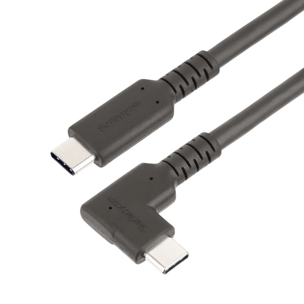 Kabel StarTech.com RUSB31CC50CMBR 1,6ft USB-C 3.2 Gen2 10Gbps gewinkelt 100W Schwarz