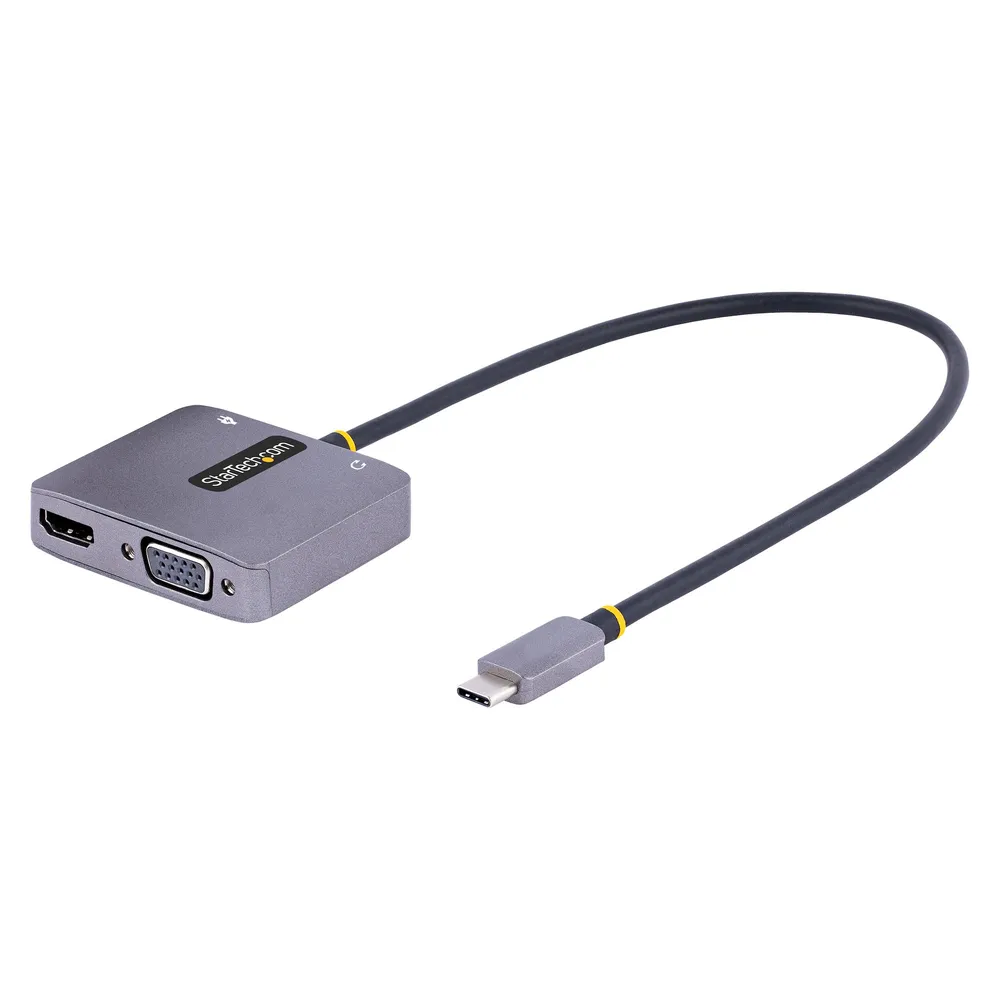 StarTech USB-C Multiport HDMI VGA Audio 4K60Hz PD 100W Grau Adapter