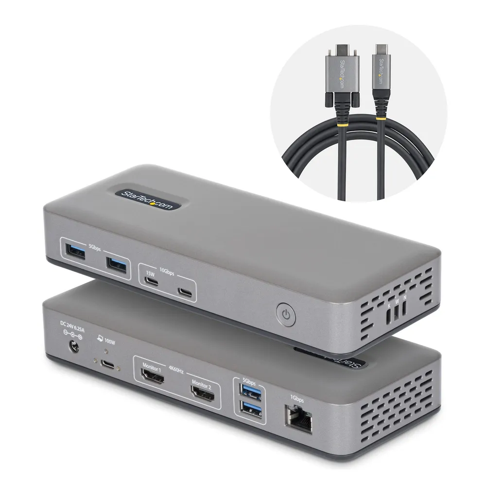 Dockingstation StarTech USB-C 2 Monitore HDMI 4K 60Hz PD 100W