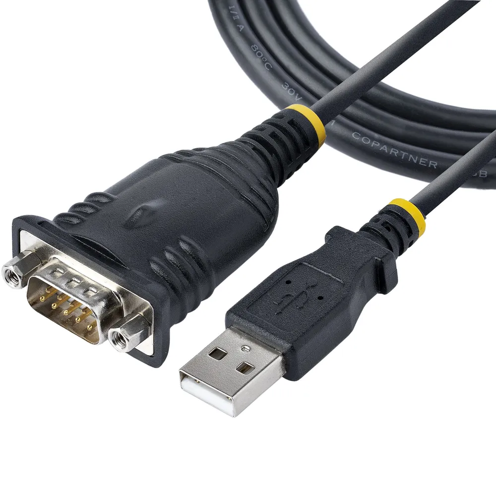 Adapterkabel Startech 1P3FP-USB-SERIAL USB zu DB9 RS232 0,91m Prolific Chipset Schwarz