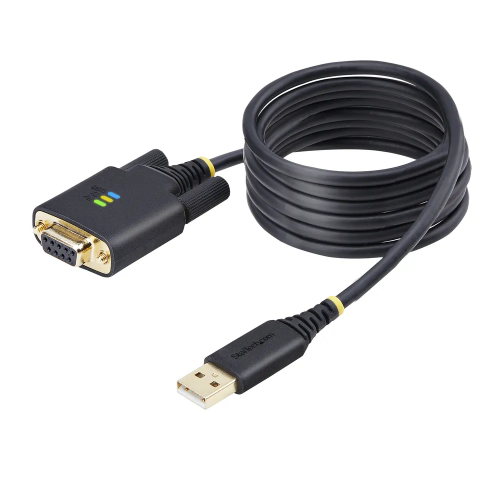 Serielles Kabel StarTech 1P6FFCN-USB-SERIAL USB-A auf DB9 RS232 2 m FTDI LED Schwarz