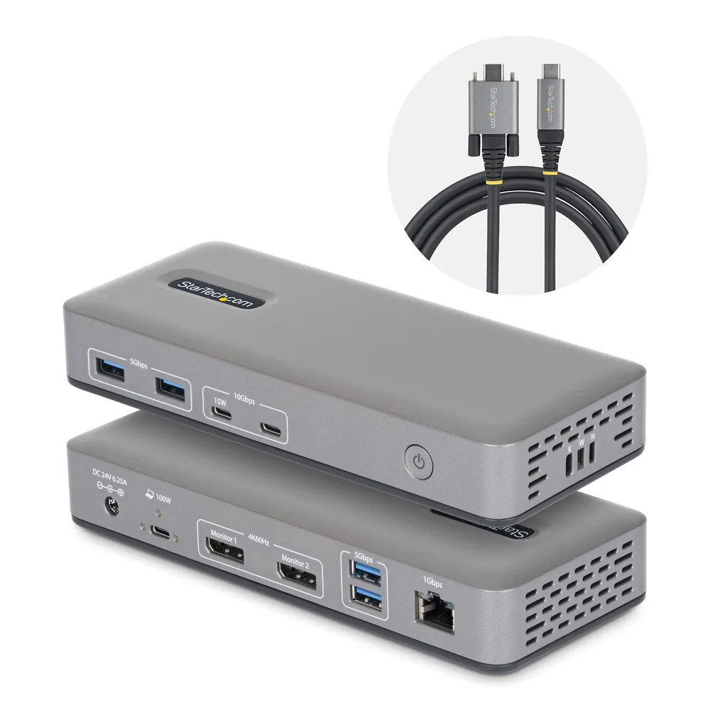 Dockingstation StarTech USB-C 2 Monitore DP 4K 60Hz PD 100W