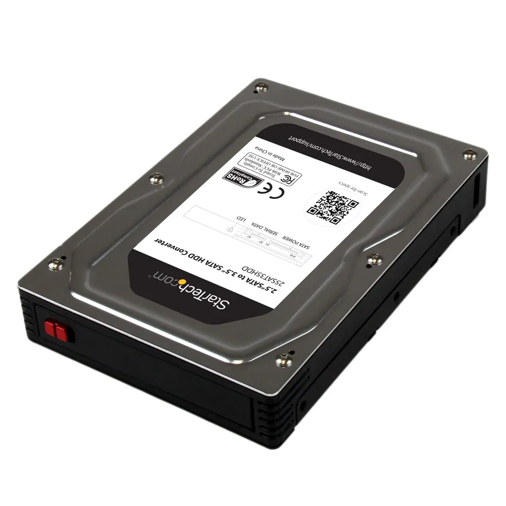 Festplattengehäuse StarTech 25SAT35HDD SATA 2,5 auf 3,5 Aluminium Schwarz/Silber