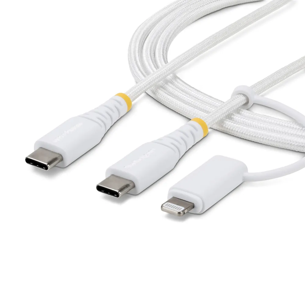 Kabel StarTech 2M-U2-LNTC-CABLE USB-C 2 m Lightning Adapter Geflochten Weiss