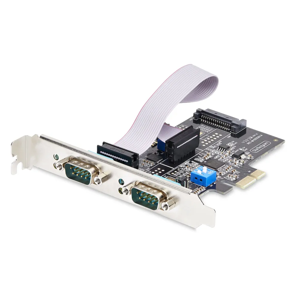 Serielle PCIe Karte StarTech AX99100 2 Ports RS-232/422/485 High-Speed Schwarz
