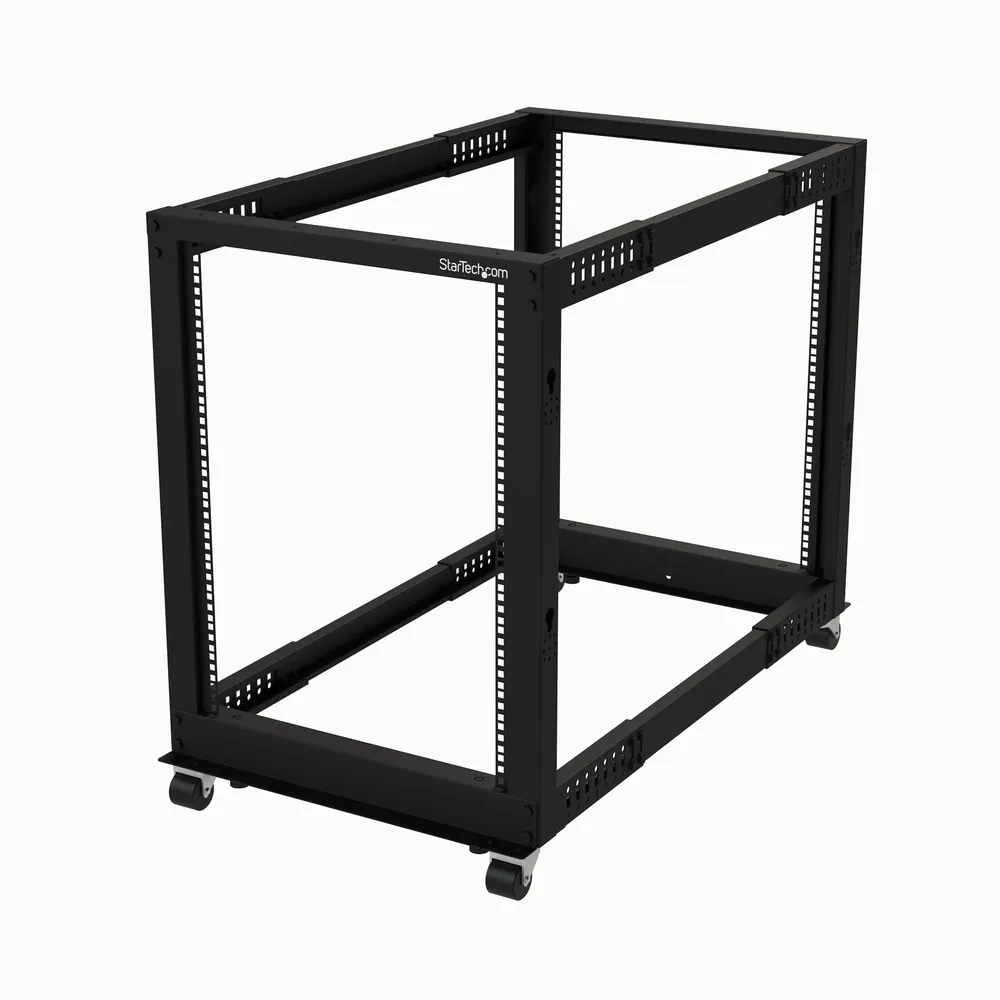 Server-Rack 15U StarTech 4 Säulen Verstellbare Tiefe Schwarz