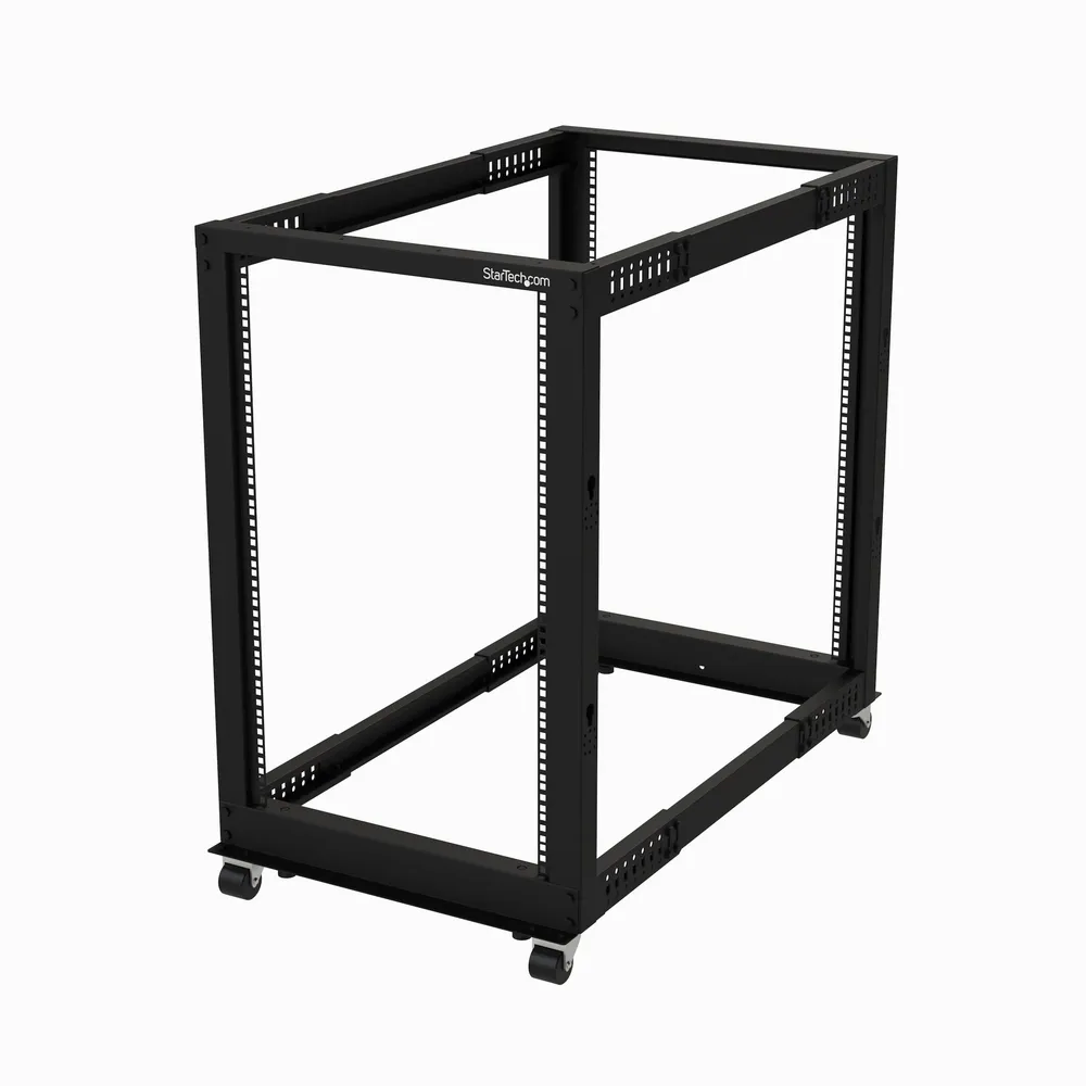 Rack 18U StarTech Gestell Offen 4x Säulen Verstellbar 22-40" Schwarz