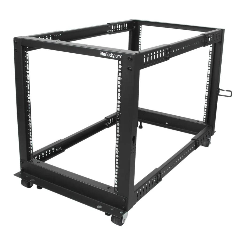 StarTech.com 4POSTRACK12U Rack 12U Freistehendes Gestell Schwarz