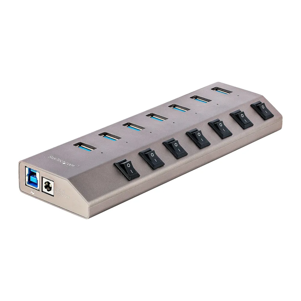 Hub StarTech 7 Ports 5 Gbps 5G7AIBS-USB-HUB-EU Mit Einzelschaltern