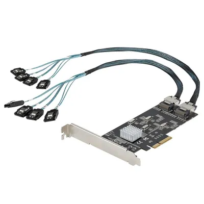 StarTech.com 8P6G-PCIE-SATA-CARD Schnittstellenkarte/Adapter Eingebaut Mini-SAS
