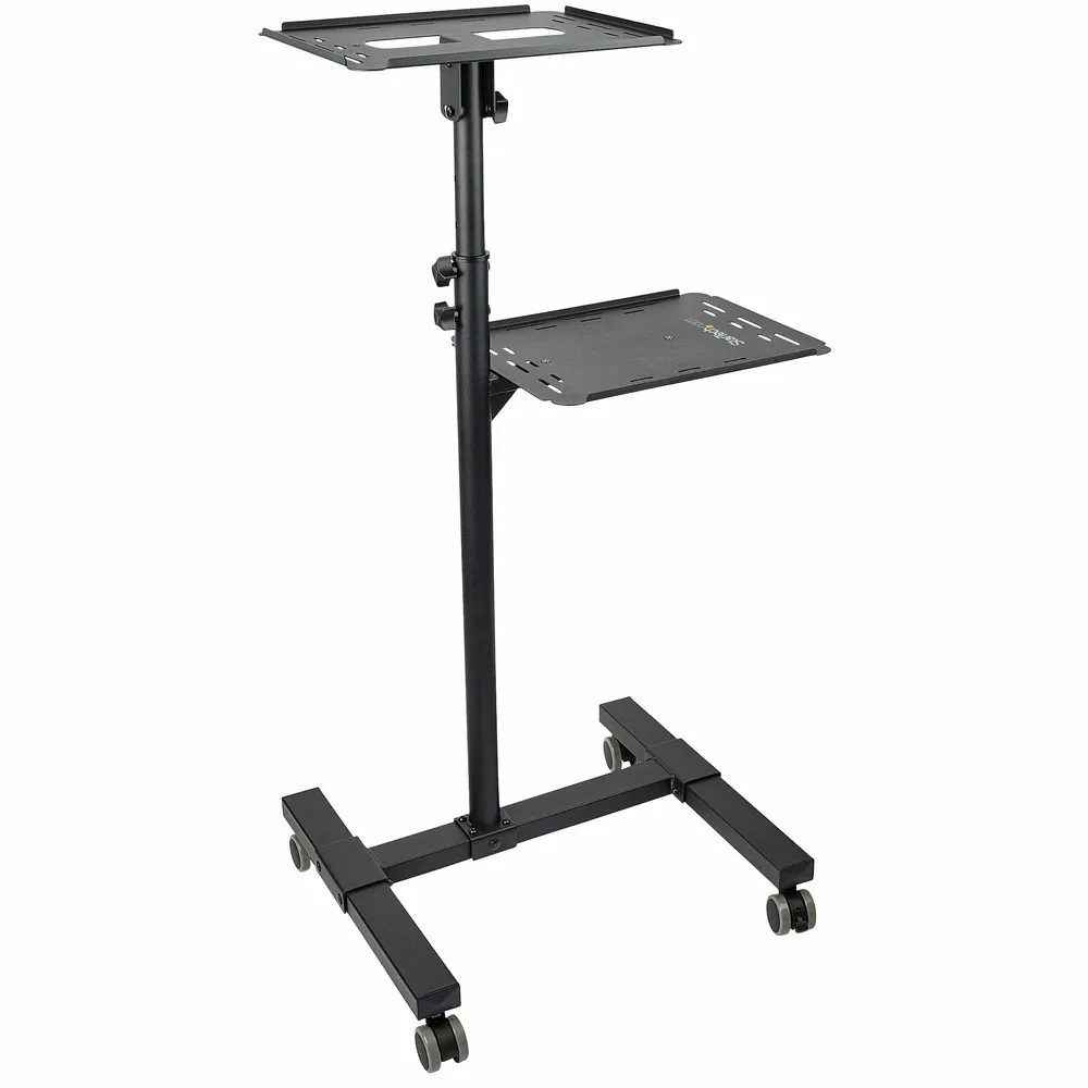 Mobiler Projektorwagen Höhenverstellbar mit Laptopfach und Kabelmanagement