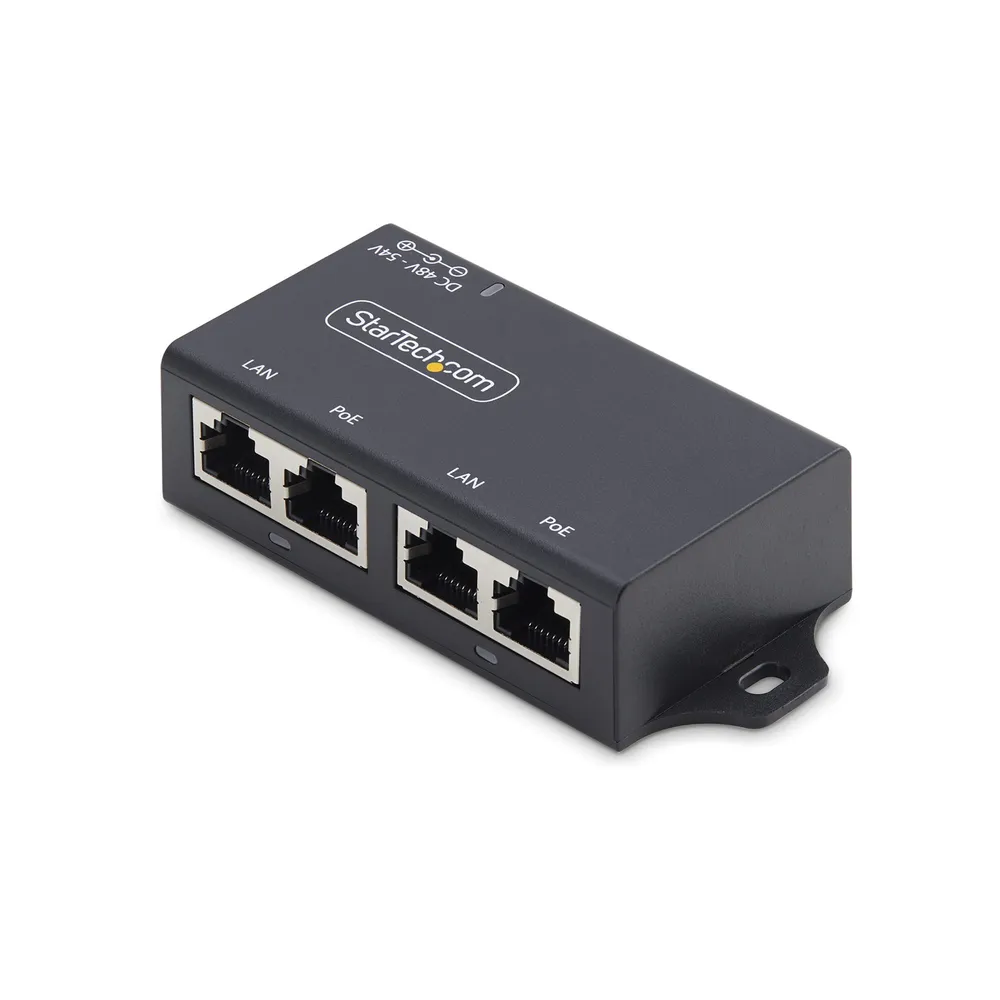 StarTech.com 30W Gigabit PoE+ 2-Port Netzteil IEEE 802.3at zertifiziert Modell AF221CE-POE-INJECTOR Plug-and-Play-Installation