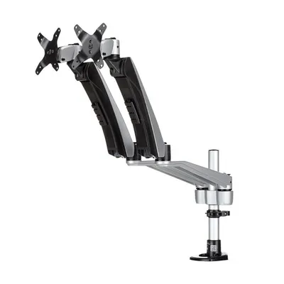 StarTech.com ARMDUAL30 Flachbildschirm-Tischhalterung 76,2 cm (30") Schwarz, Silber Tisch/Bank