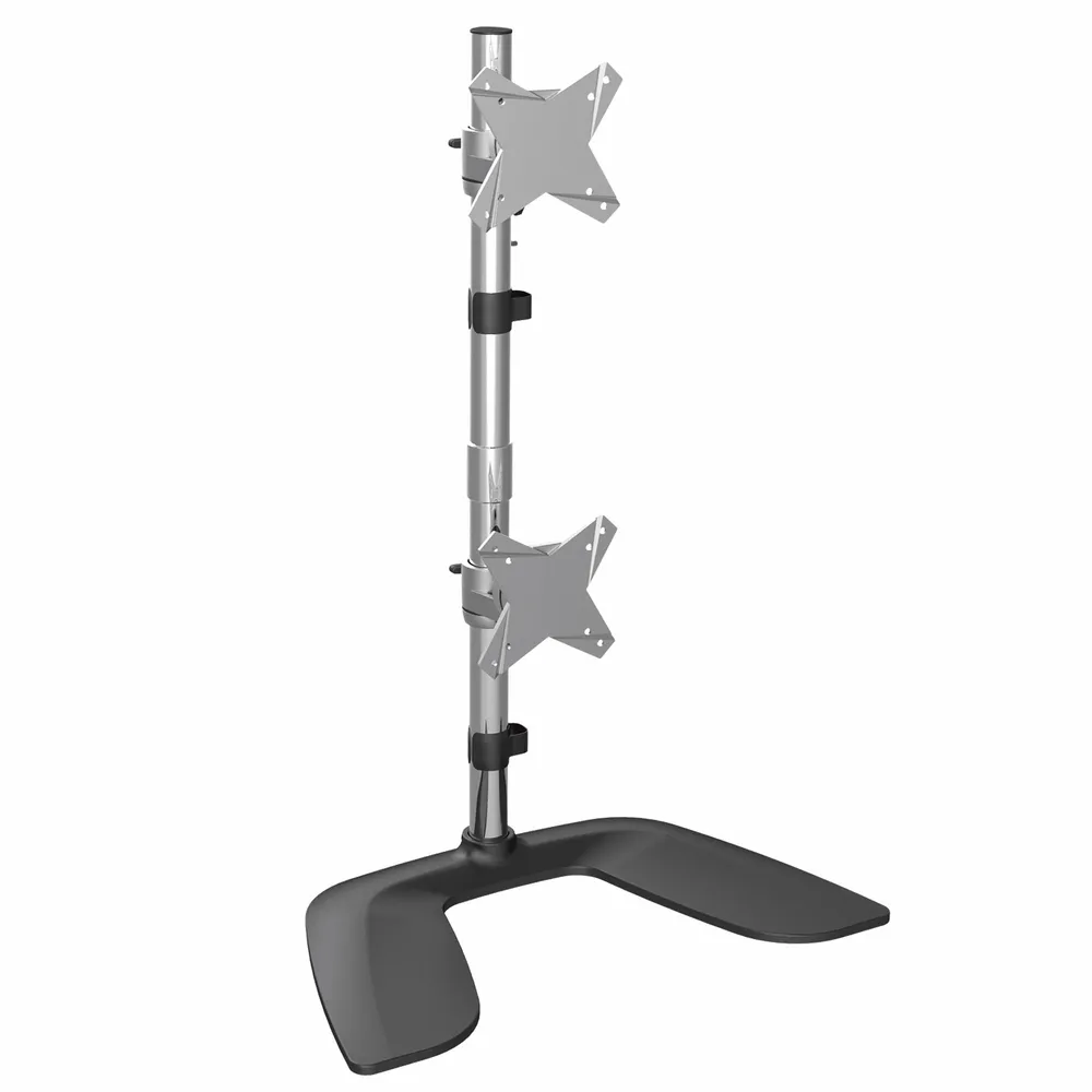 StarTech.com ARMDUOVS Flachbildschirm-Tischhalterung 68,6 cm (27") Tisch/Bank Schwarz, Silber