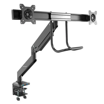 StarTech.com ARMSLIMDUAL2USB3 Flachbildschirm-Tischhalterung 81,3 cm (32") Tisch/Bank Schwarz