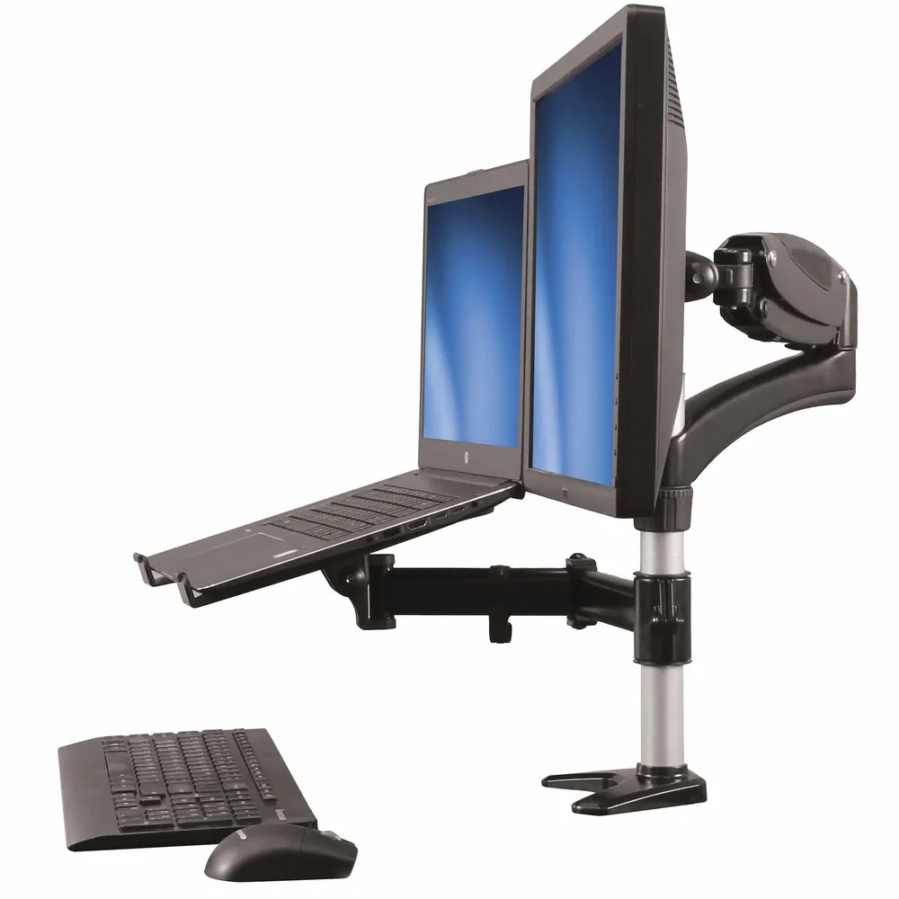 StarTech.com ARMUNONB Flachbildschirm-Tischhalterung 68,6 cm (27") Tisch/Bank Aluminium, Schwarz
