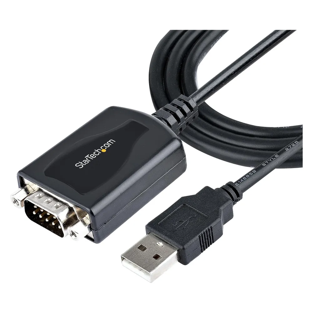StarTech com 1P3FPC-USB-SERIAL, DB-9, USB Type-A (4 pin) USB 2.0, 0,9 m, Schwarz