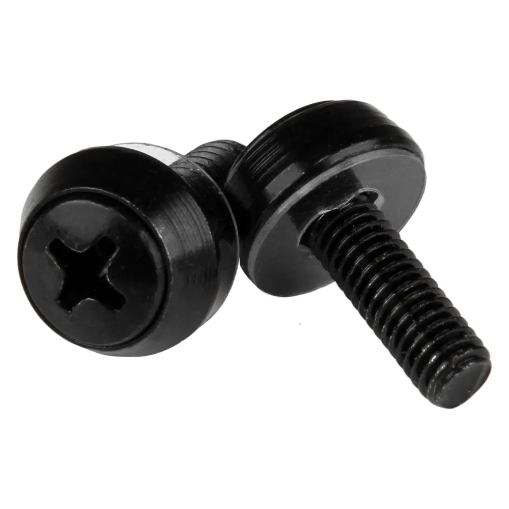StarTech M5 x 12mm - Montageschrauben - 50er Pack - Schwarz - M5 Schrauben für Server Racks