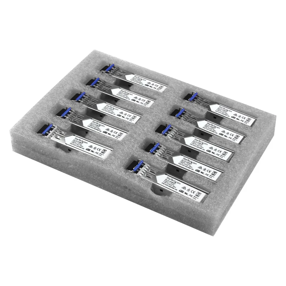 StarTech Gigabit LWL SFP Transceiver Modul - Cisco GLC-LH-SM kompatibel - SM/MM LC - 550m - Mini GBIC 10er...