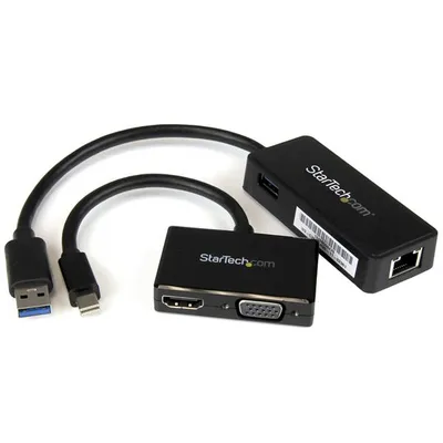 StarTech.com 2-in-1 Surface Pro Adapter Kit | msts3mdpugbk | Schwarz - CE