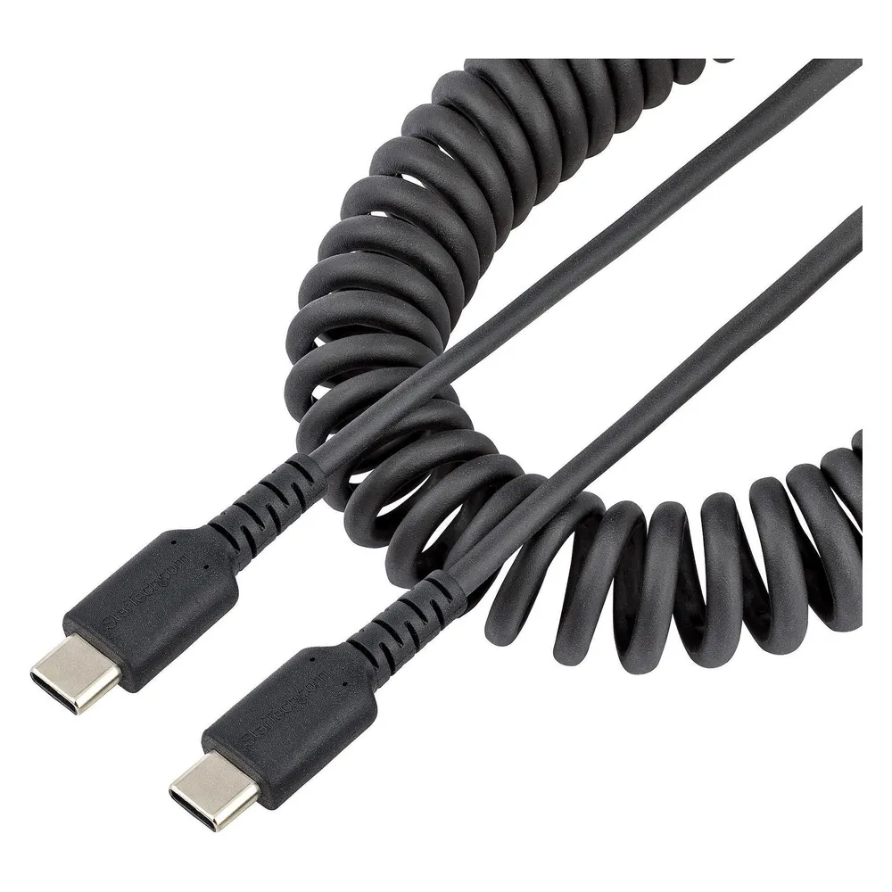 StarTech com R2CCC-1M-USB-CABLE, 1 m, USB B, USB C, USB 2.0, 480 Mbit/s, Schwarz