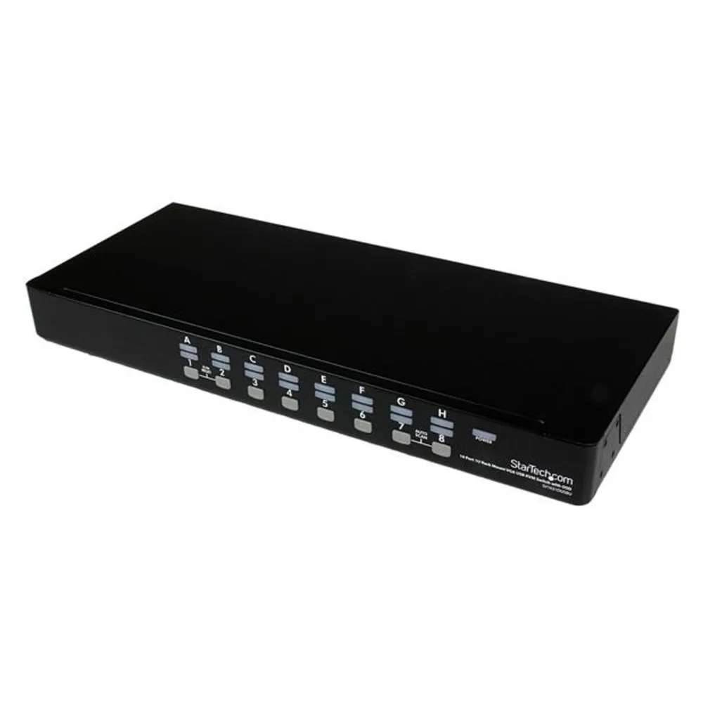 StarTech 16 Port 1HE USB VGA KVM Switch mit OSD zur Rack-Montage - 16-fach Rackmount KVM Umschalter - Schwarz