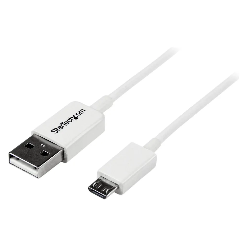 StarTech 50cm USB 2.0 A auf Micro USB B Kabel - USB A / Micro B Datenkabel / Anschlusskabel - Weiss