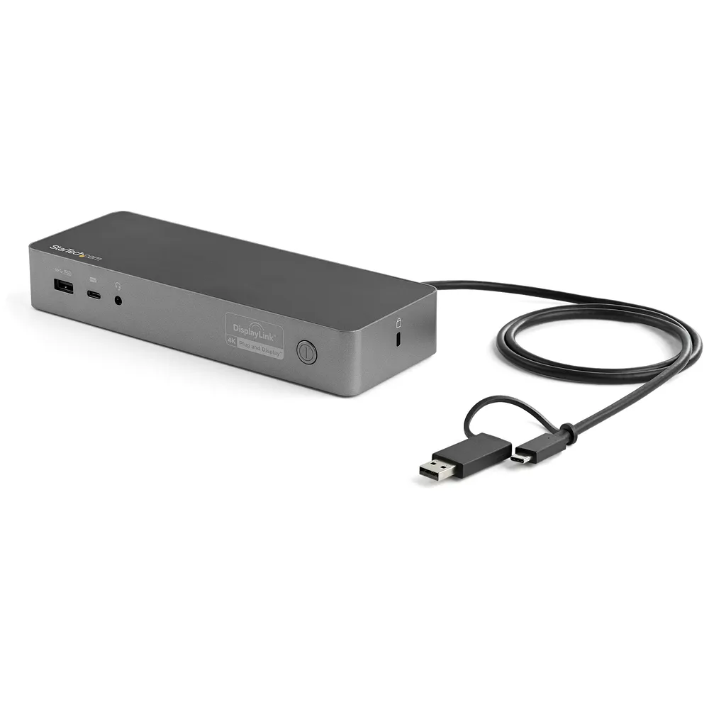 StarTech.com DK30C2DPEPUE laptop-dockingstation & portreplikator Kabelgebunden USB 3.2 Gen 1 (3.1 Gen 1) Type-C Schwarz, Grau