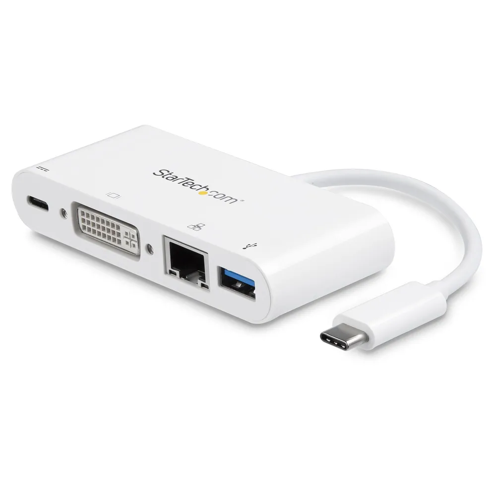 USB-C Multiport-Adapter StarTech.com DKT30CDVPD zu DVI, Gigabit Ethernet und USB 3.0
