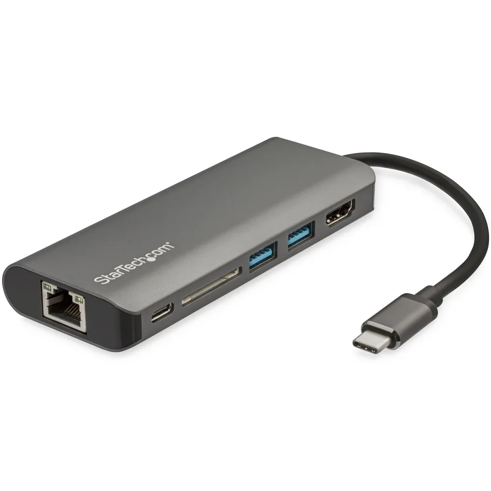 StarTech.com DKT30CSDHPD3 laptop-dockingstation & portreplikator Kabelgebunden USB 3.2 Gen 1 (3.1 Gen 1) Type-C Schwarz, Grau