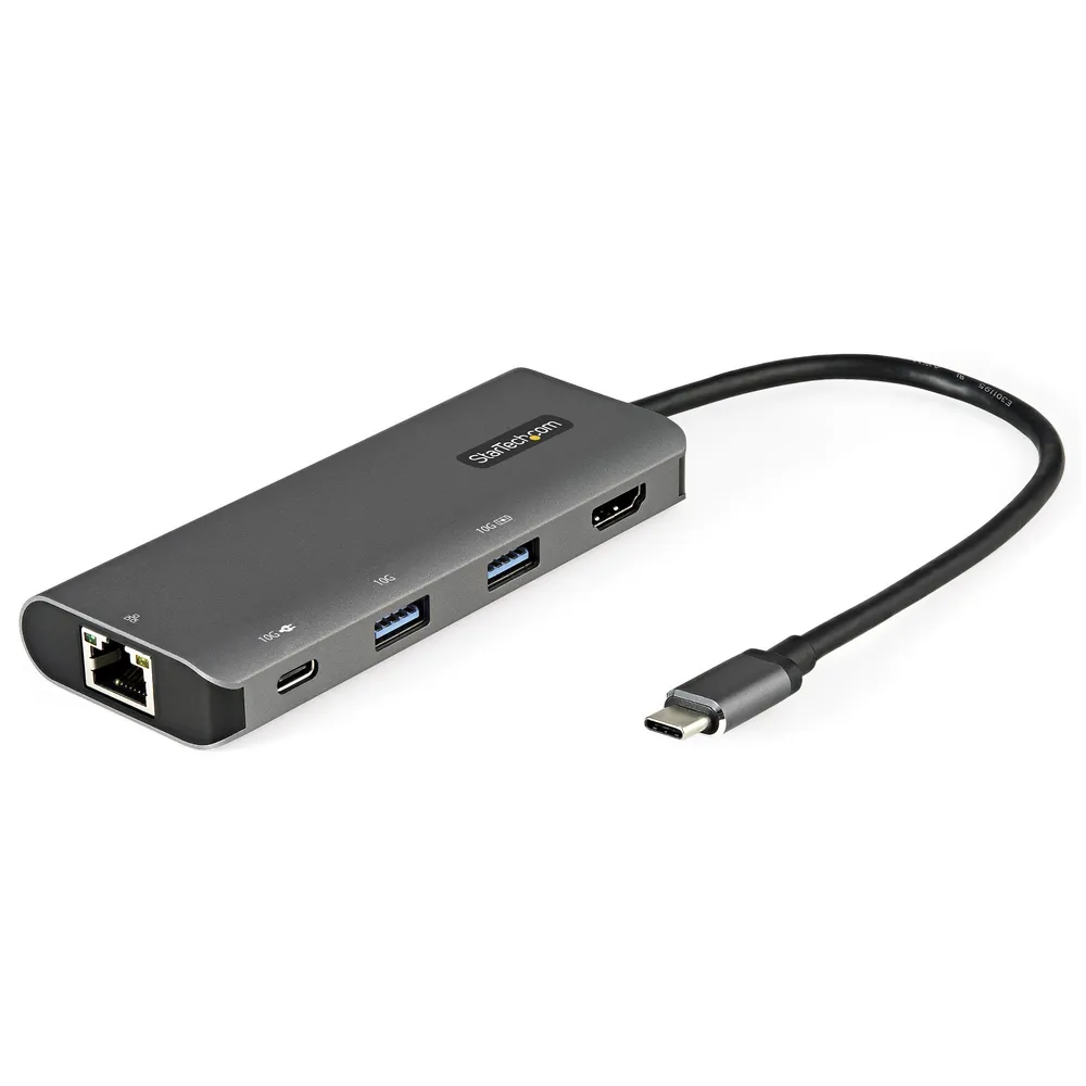 StarTech.com DKT31CHPDL laptop-dockingstation & portreplikator Kabelgebunden USB 3.2 Gen 2 (3.1 Gen 2) Type-C Schwarz, Grau