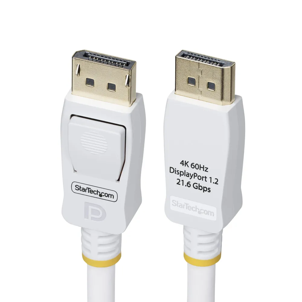 DisplayPort 1.2 Kabel StarTech 1,8m Weiß VESA-zertifiziert 4K 60Hz
