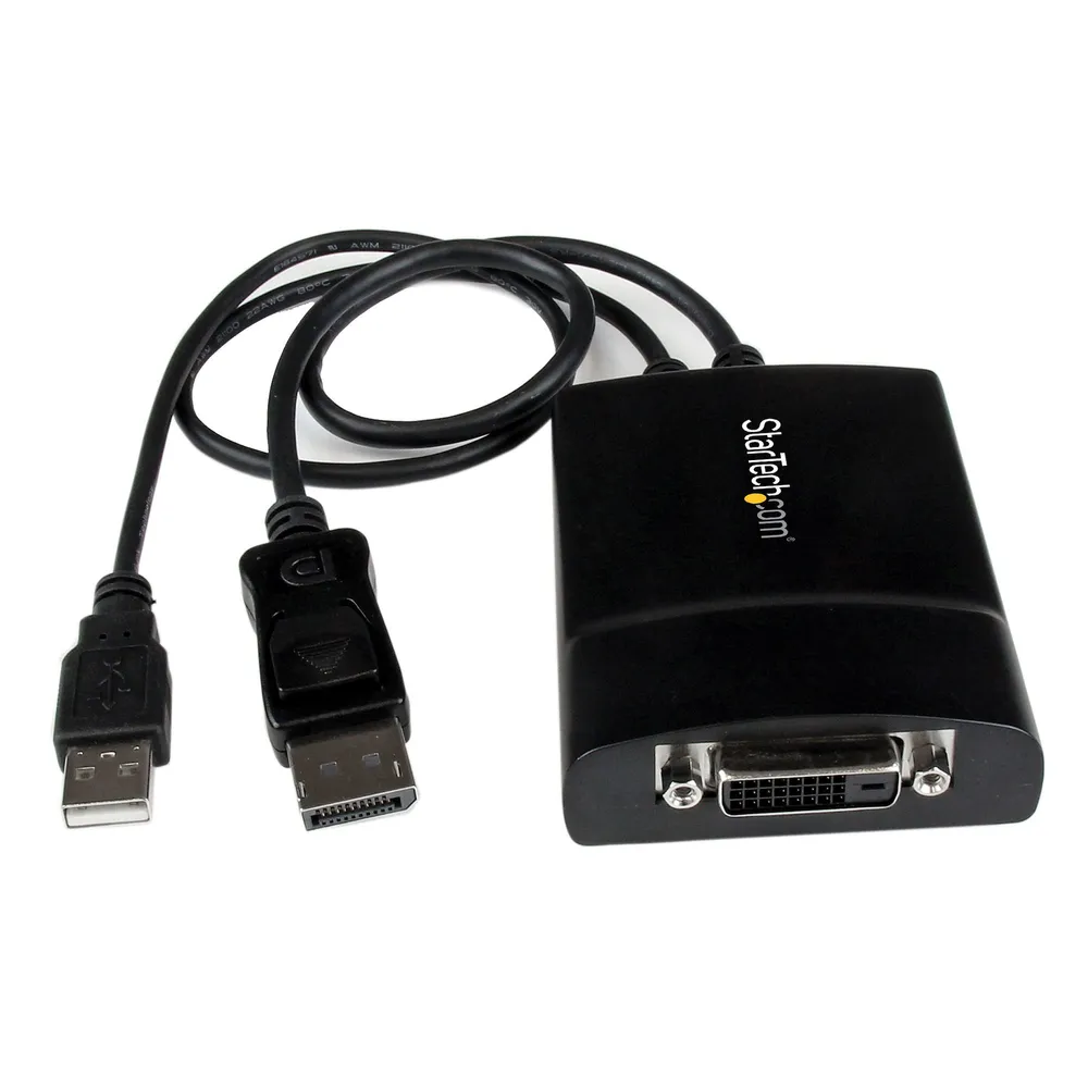 StarTech.com DP2DVID2 Videokabel-Adapter 0,37 m DVI-D Schwarz