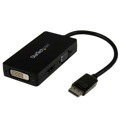 Adapter DisplayPort zu HDMI VGA DVI StarTech DP2VGDVHD 0,15 m Schwarz