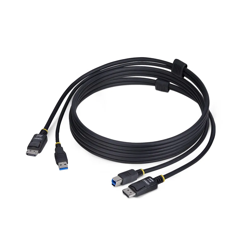 KVM-Kabel DisplayPort und USB 3.0 StarTech.com 1,8m 4K 60Hz HDR10