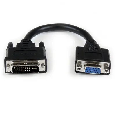 Adapterkabel Video Startech DVIVGAMF8IN DVI-I nach VGA 20 cm schwarz