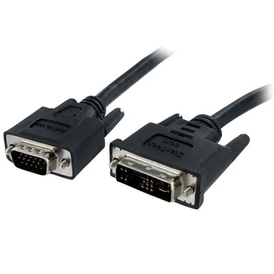 Adapterkabel Startech DVIVGAMM2M DVI-A auf VGA Männlich 2 m geschirmt schwarz