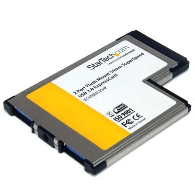 ExpressCard Adapterkarte StarTech USB 3.2 Gen 1 2 Ports Flachmontage