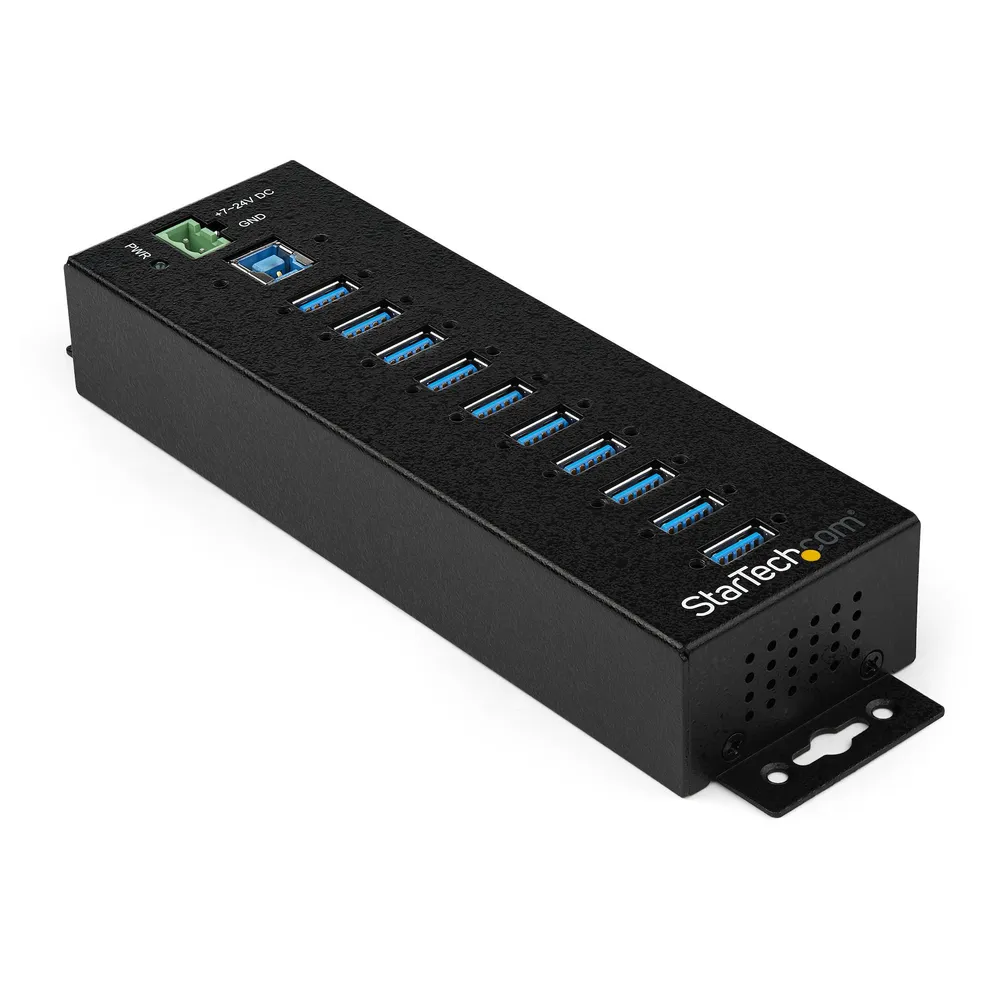 StarTech.com HB30A10AME Schnittstellen-Hub USB 3.2 Gen 1 (3.1 Gen 1) Type-B 5000 Mbit/s Schwarz