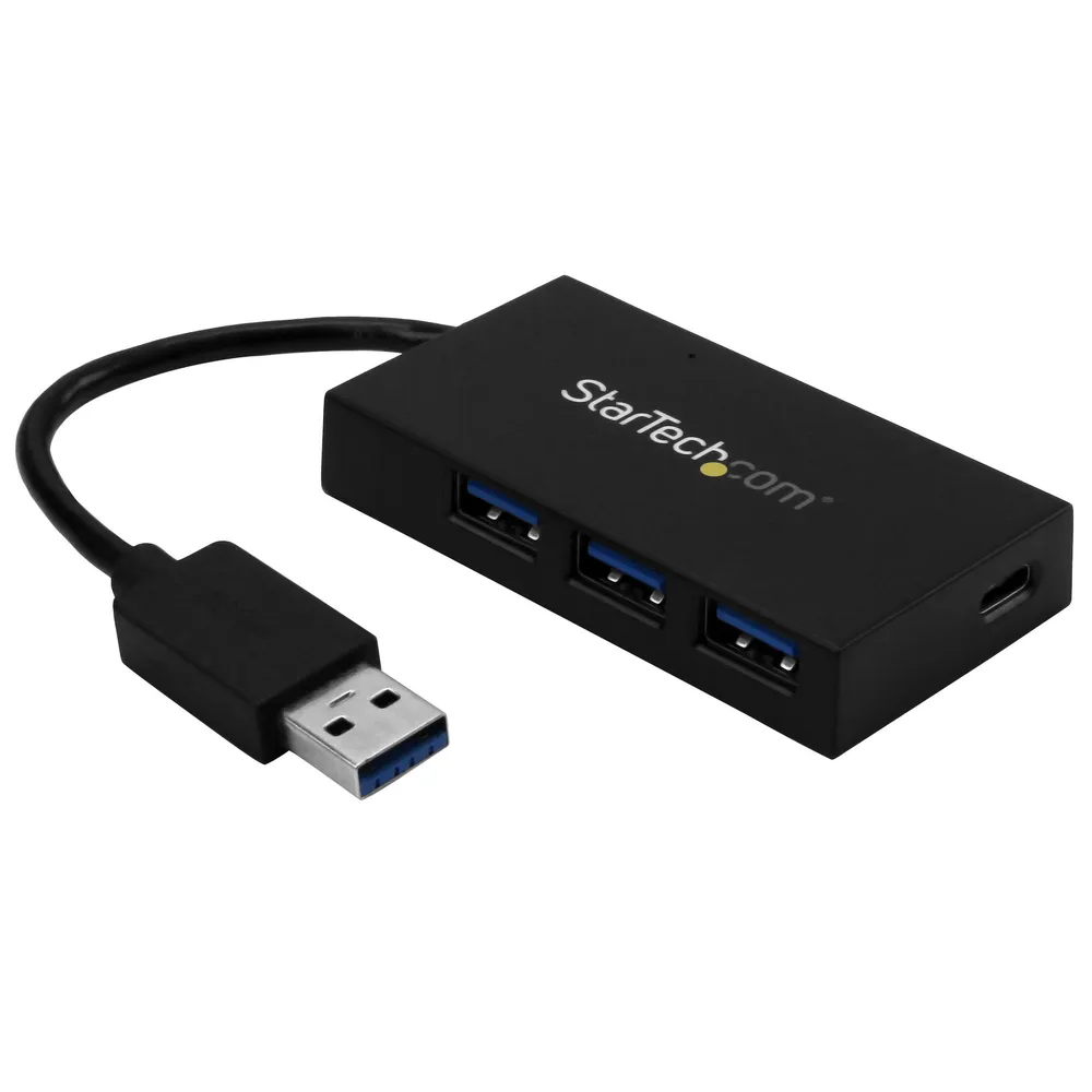 StarTech.com HB30A3A1CFB Schnittstellen-Hub USB 3.2 Gen 1 (3.1 Gen 1) Type-A 5000 Mbit/s Schwarz
