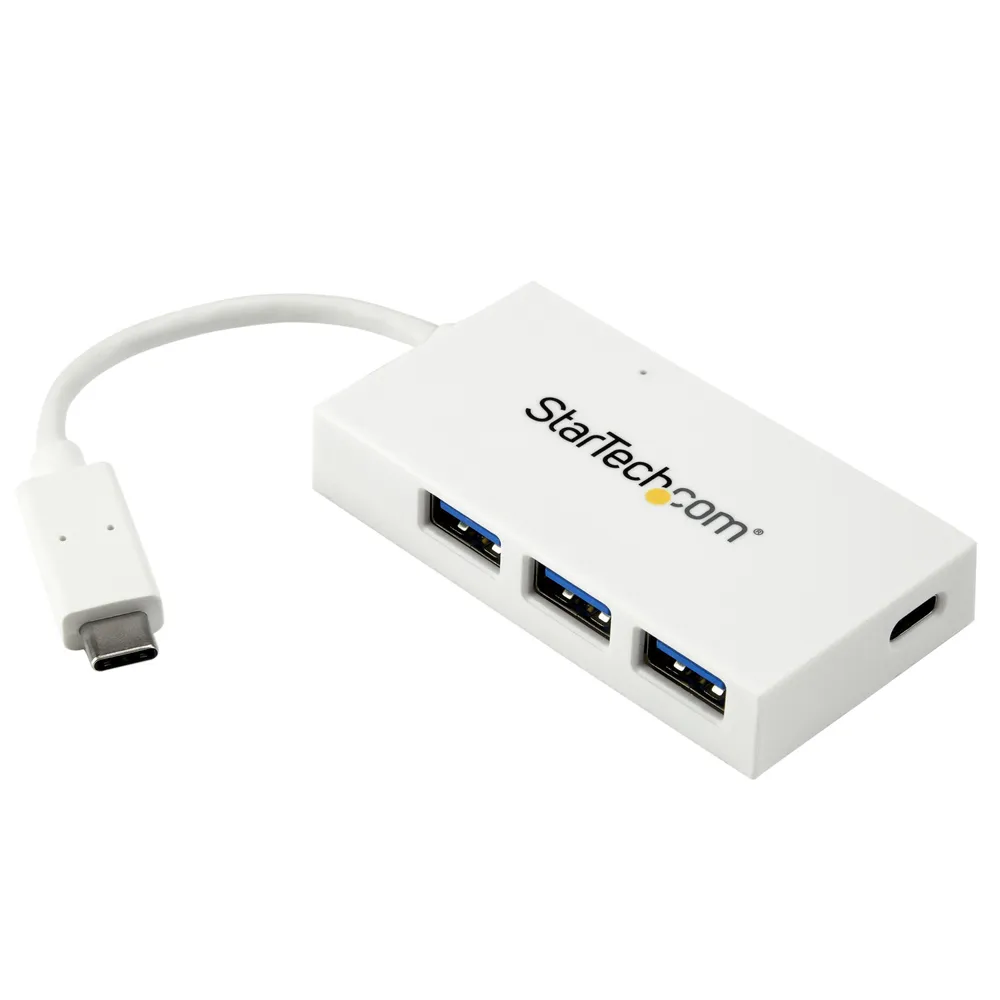 Hub StarTech.com 4 Ports 5Gbps USB-C auf USB-A und USB-C kompakt weiss