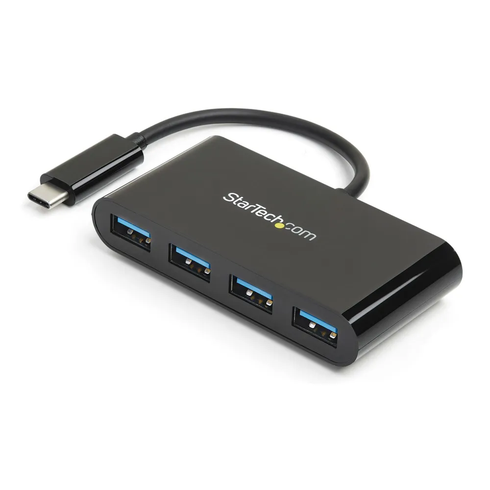 StarTech.com HB30C4AB Schnittstellen-Hub USB 3.2 Gen 1 (3.1 Gen 1) Type-C 5000 Mbit/s Schwarz