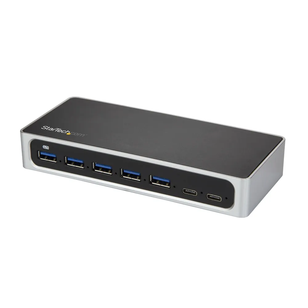 StarTech.com HB30C5A2CSC Schnittstellen-Hub USB 3.2 Gen 1 (3.1 Gen 1) Type-B 5000 Mbit/s Schwarz, Silber