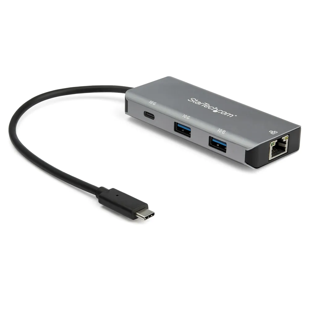 StarTech.com HB31C2A1CGB laptop-dockingstation & portreplikator USB 3.2 Gen 2 (3.1 Gen 2) Type-C Schwarz, Grau