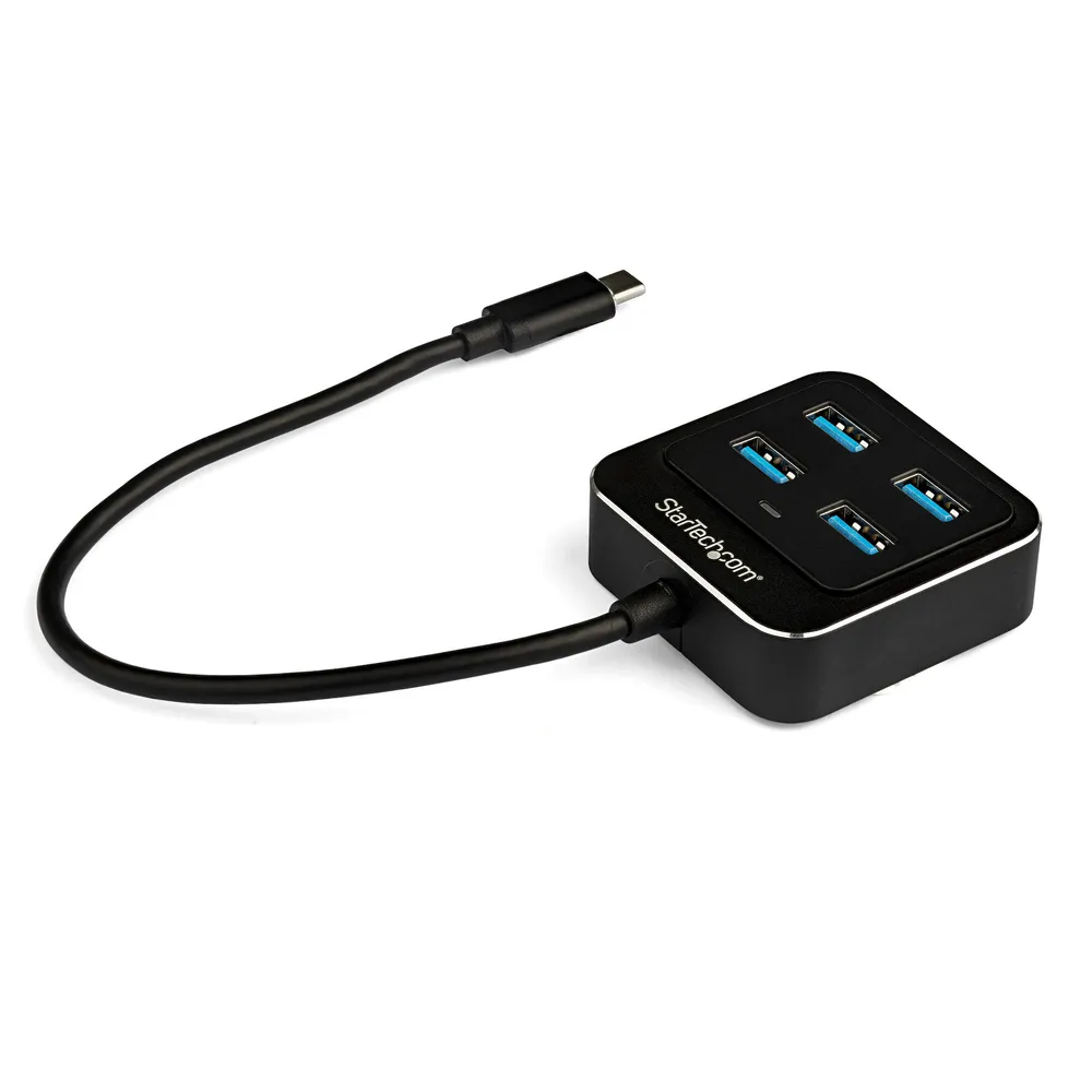 StarTech.com HB31C4AB Schnittstellen-Hub USB 3.2 Gen 2 (3.1 Gen 2) Type-C 10000 Mbit/s Schwarz